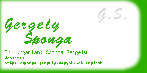 gergely sponga business card